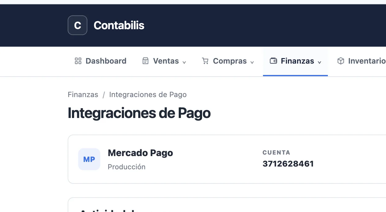 Integraciones de pago en CONTABILIS